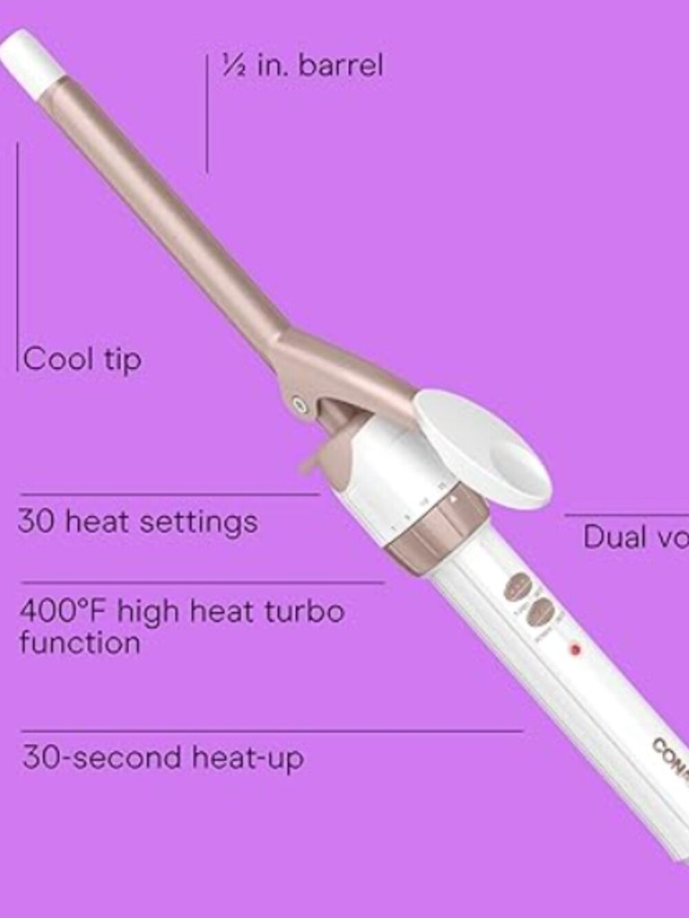 Conair Double Ceramic ½-Inch Curling Iron (Brand new)
